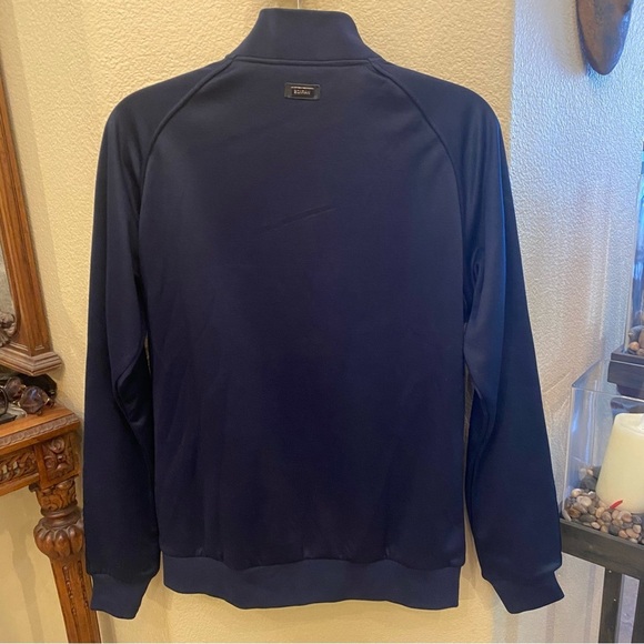 BOXRAW Men Navy Zipped BXRW Strip Sleeves Jacket Size Medium - Picture 5 of 8